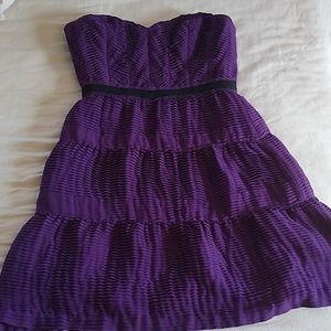 BCBGMaxAzria purple strapless dress, sz 8 NWOT
